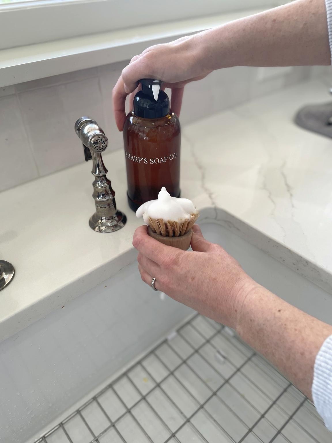 Bamboo Dish Scrubbing Brush with Replaceable Head