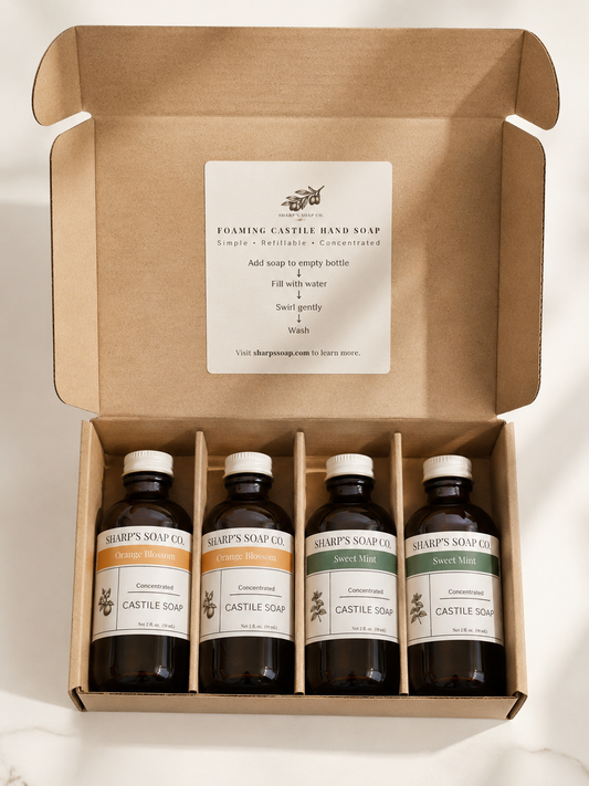 Foaming Castile Hand Soap Concentrated Refills - 4 Pack
