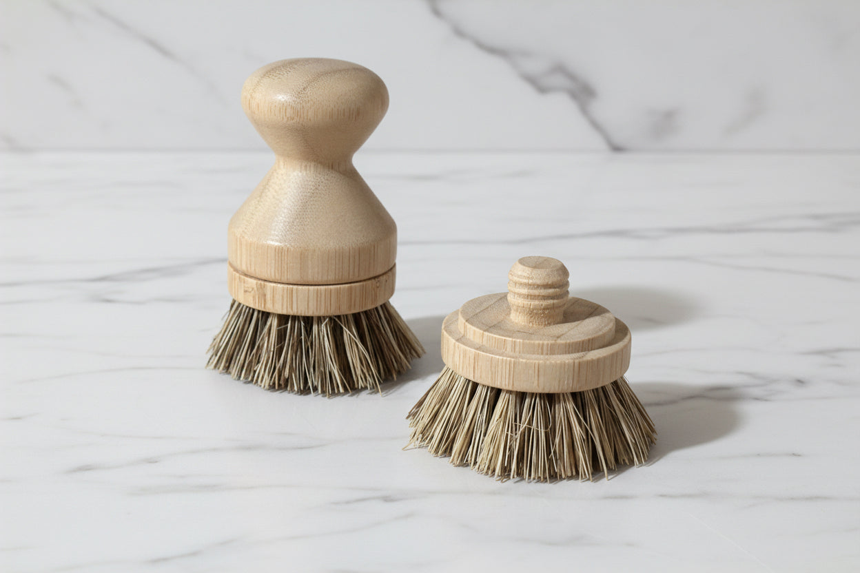 Bamboo Dish Scrubbing Brush with Replaceable Head